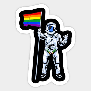 Gay Pride Astronaut Rights Equality Sticker